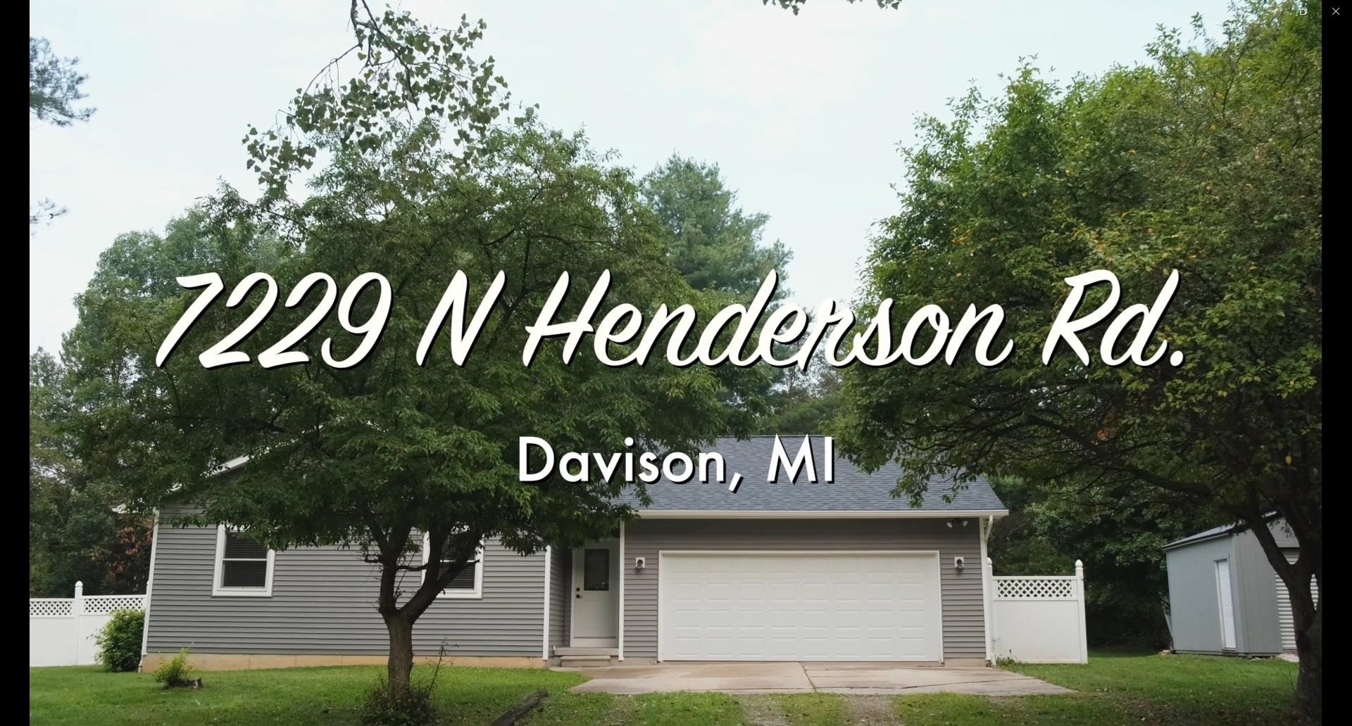 Property Photo:  7229 N Henderson  MI 48423-9309 