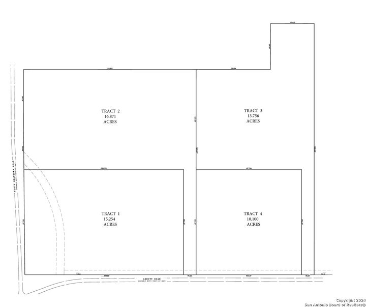 Property Photo: Tract 1 N Abbott Rd TX 78152