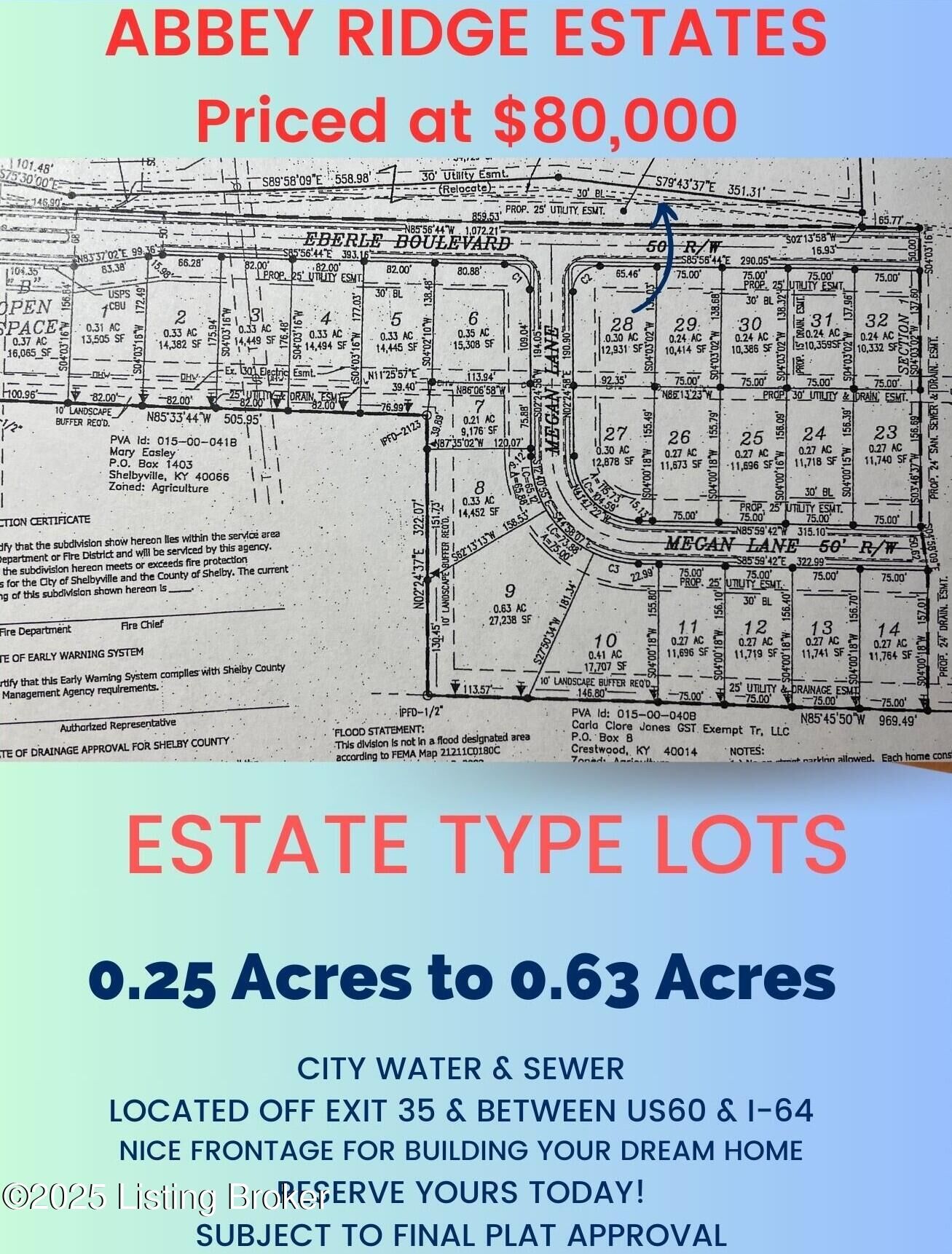Property Photo:  Lot 4 Eberle Blvd  KY 40065 