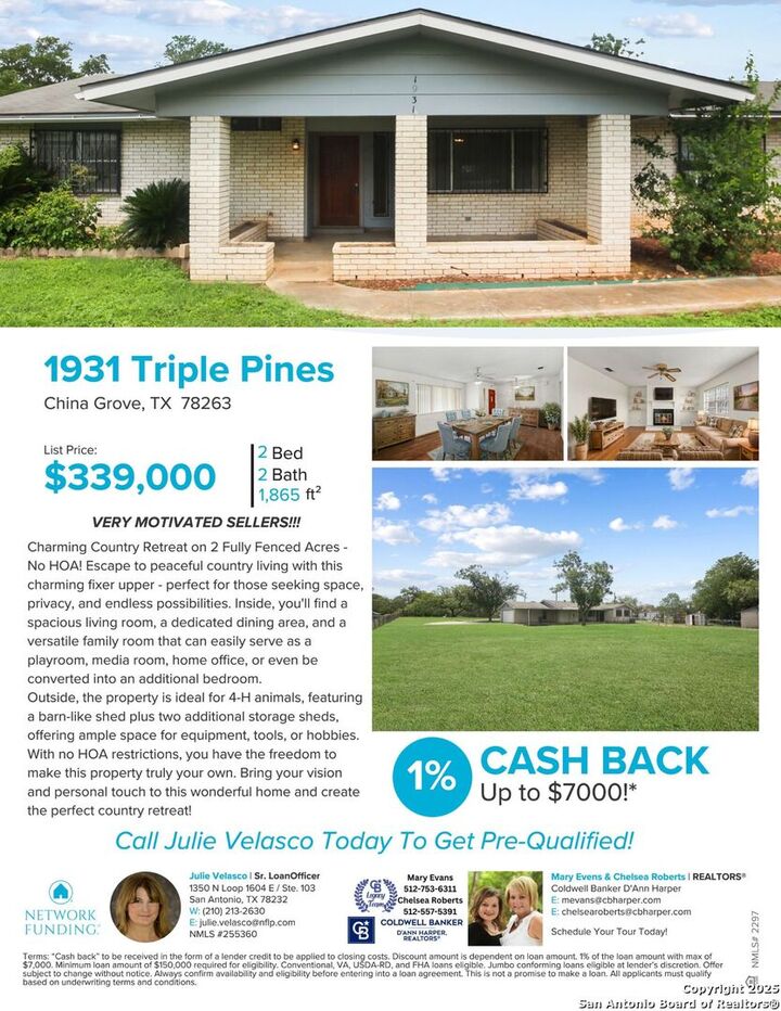 Property Photo: 1931 Triple Pines TX 78263