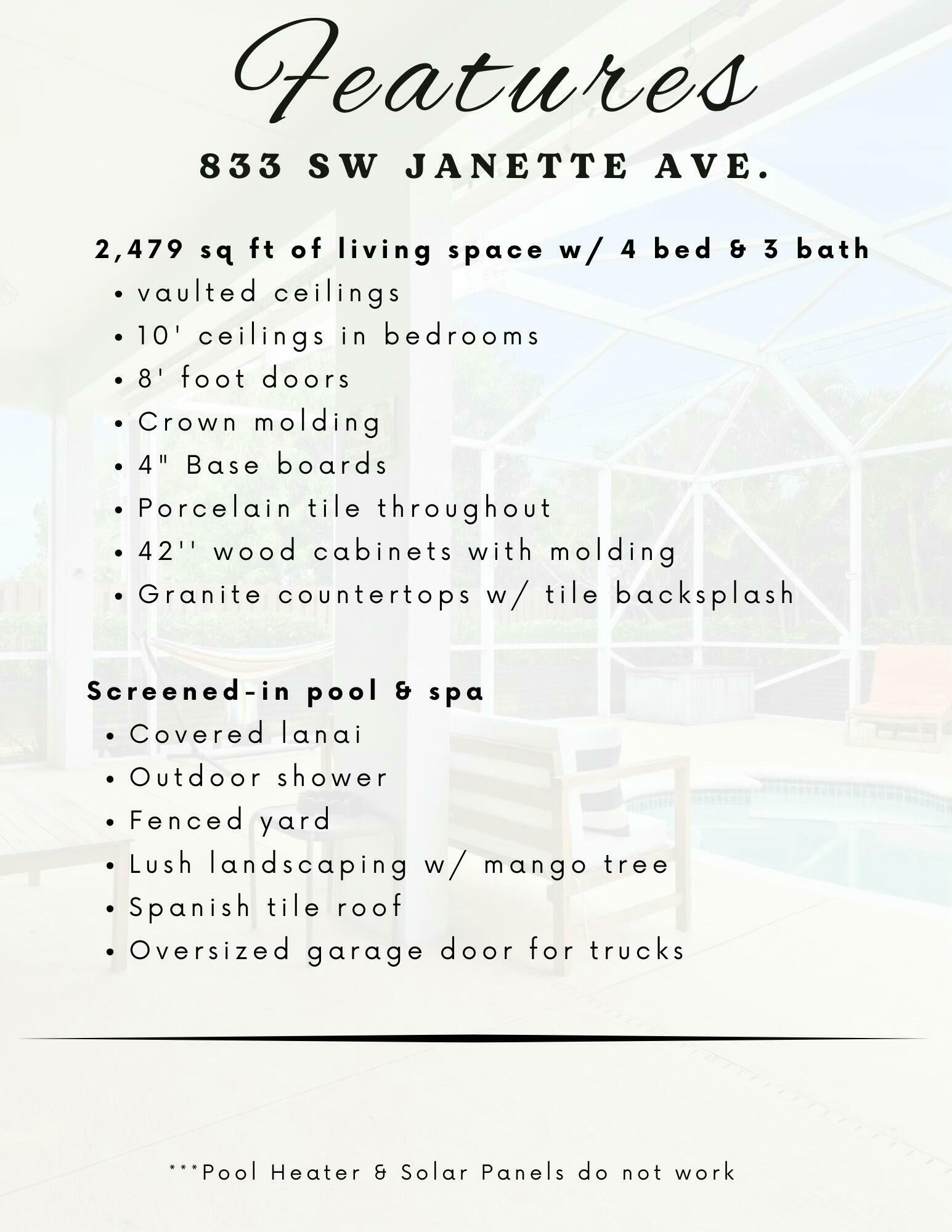 Property Photo: 833 SW Janette Avenue FL 34953