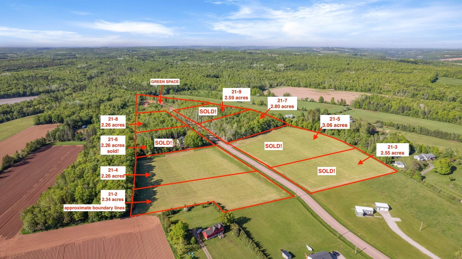 Photo de la propriété:  Lot 21-2 Skyview Lane  PE C0A 1C0 