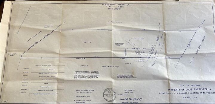 Property Photo:  Mississippi River To The 40 Arpent Line  LA 70041 