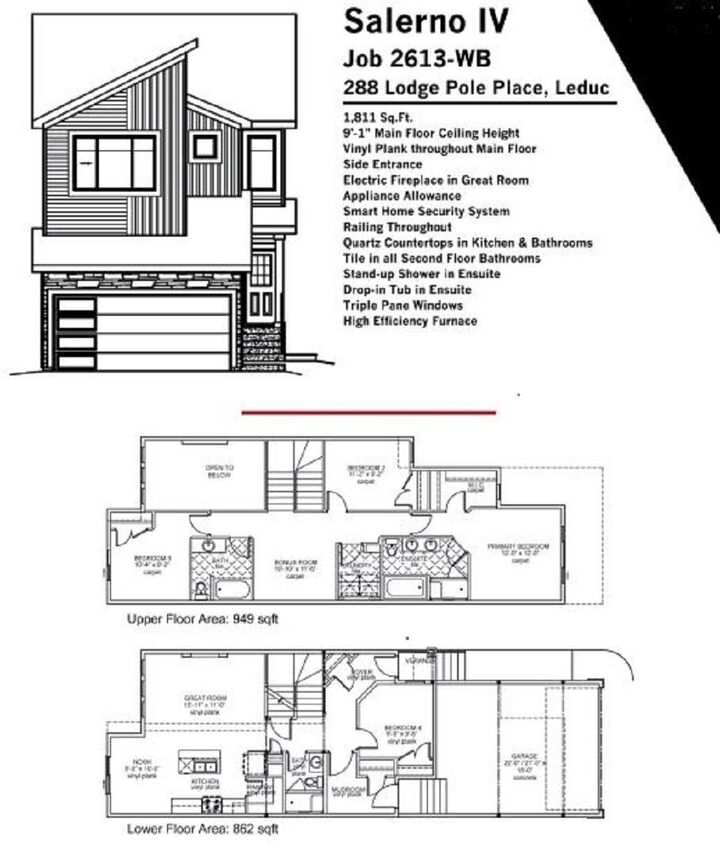 Property Photo:  288 Lodge Pole Pl  AB T9E 0K7 
