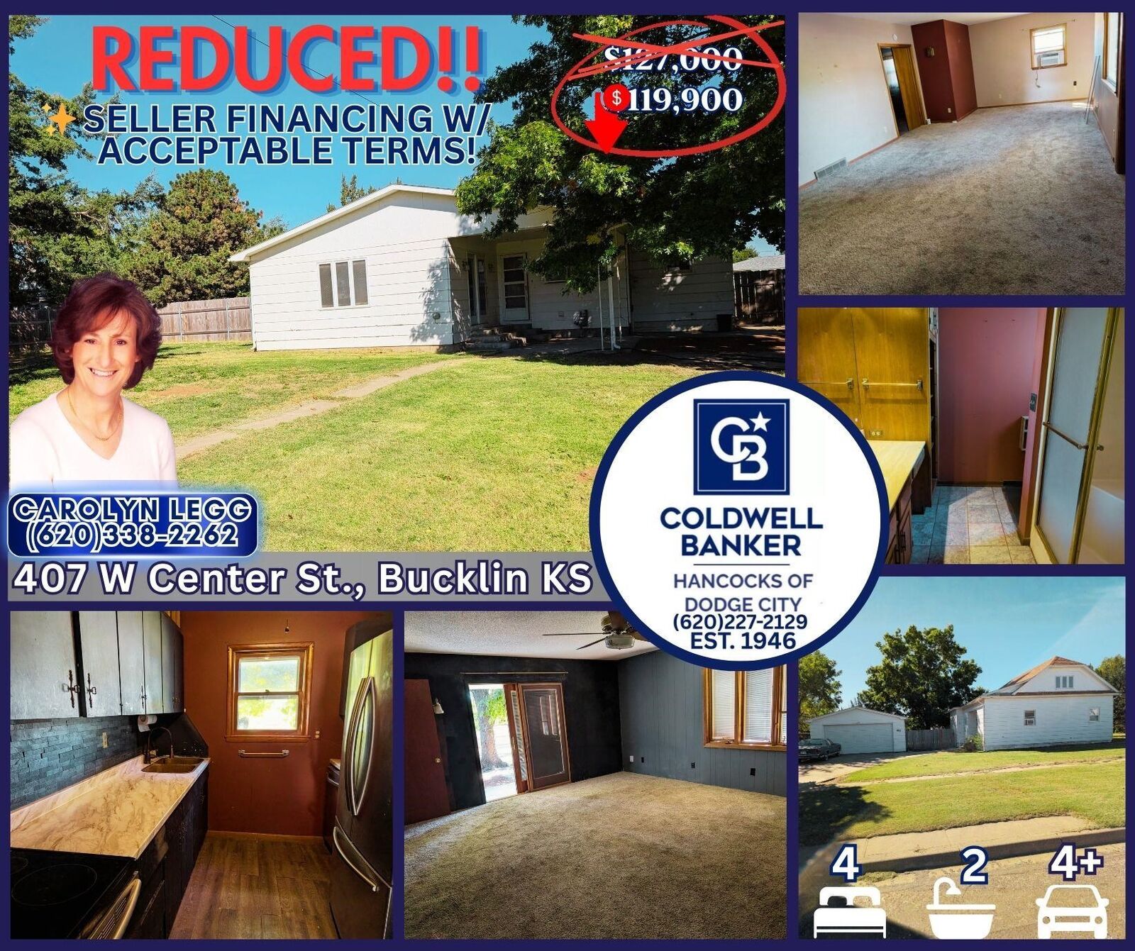 Property Photo: 407 W Center St KS 67834