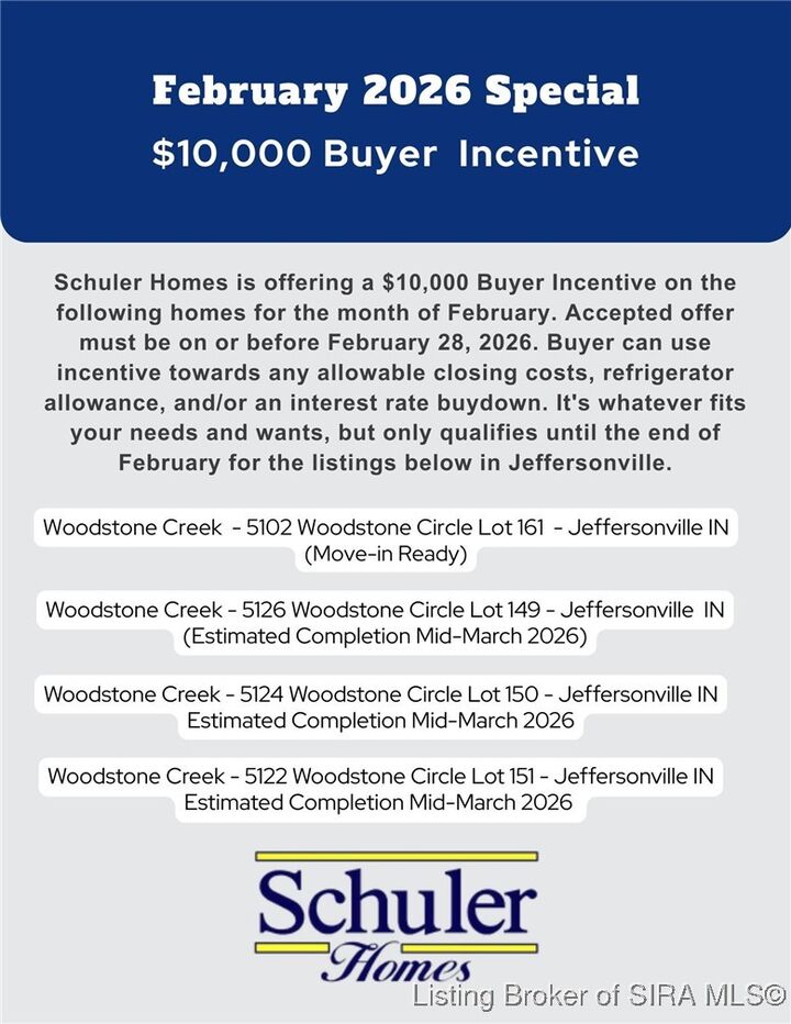 Property Photo:  5126 Woodstone Circle Lot 149  IN 47130 