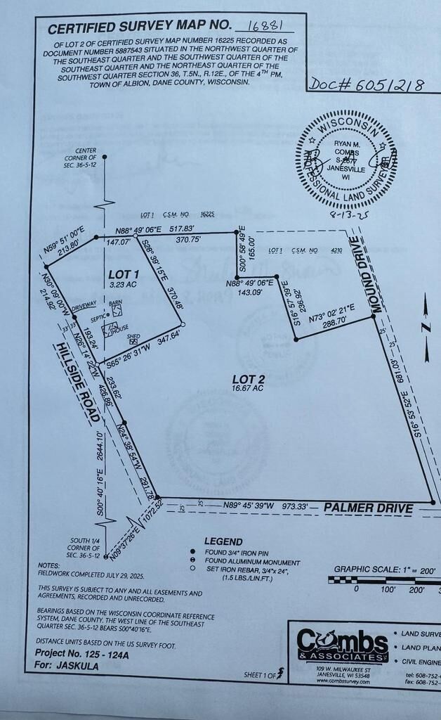 Property Photo:  L2 Hillside Road  WI 53534 