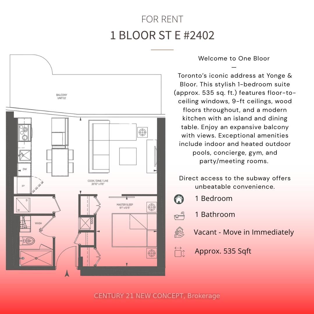 Property Photo:  1 Bloor Street E 2402  ON M4W 1A8 