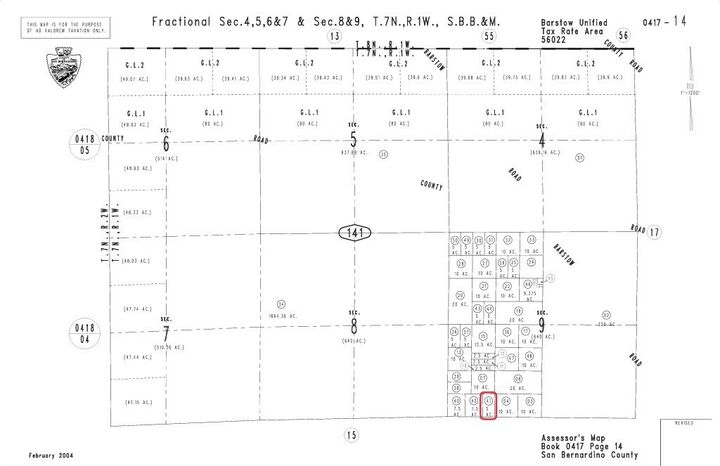 Property Photo:  1 Off Brack Rd  CA 92311 