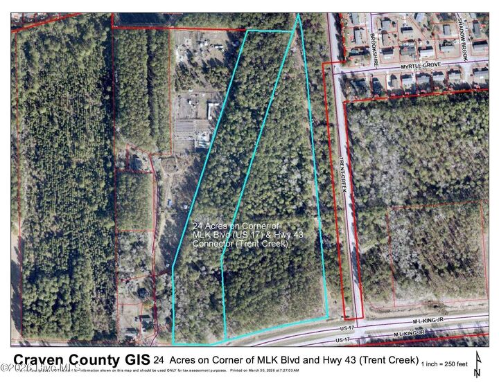 Property Photo:  24 Acres Corner Of Mlk &Amp 43 Boulevard  NC 28562 