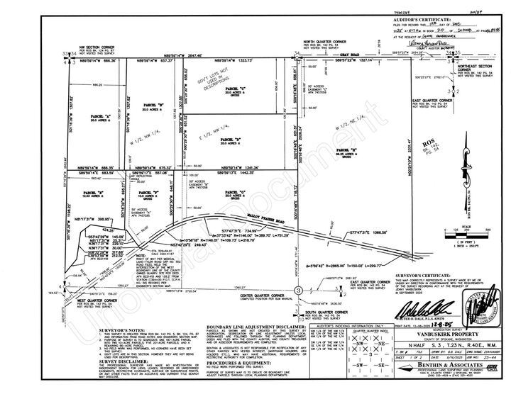 Property Photo:  Nka Malloy Prairie Rd Parcel G, 03032.9054  WA 99004 