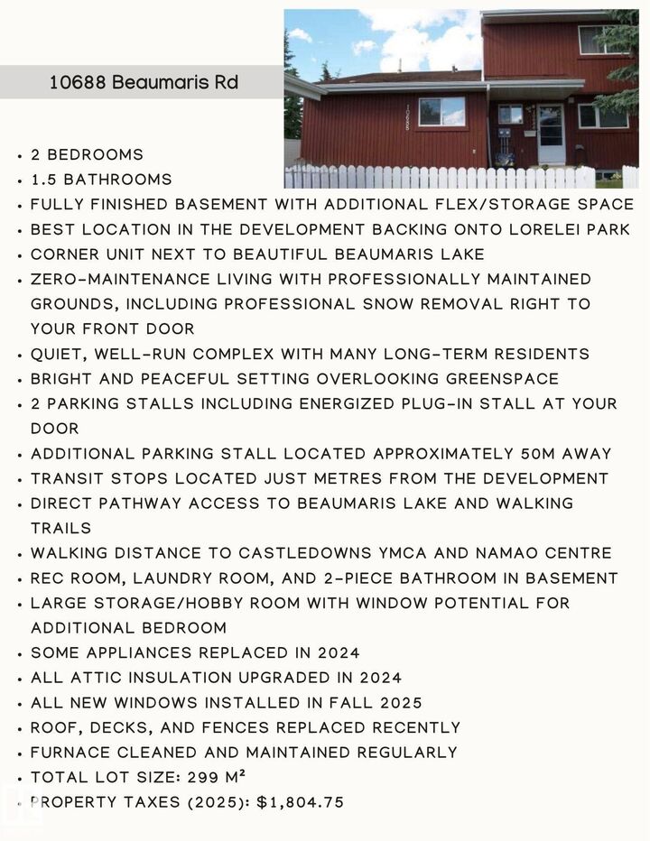 Property Photo: 10688 Beaumaris Road NW AB T5X 3N4
