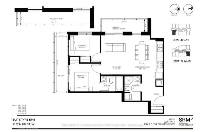 Property Photo:  1107 Main Street W 1003  ON L8S 1B8 