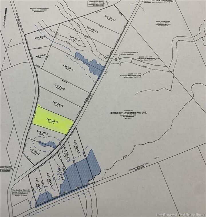 Property Photo:  Lot 26-3 Hillside  NB E4Z 2L3 