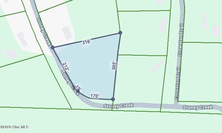 Property Photo:  1.42 Acres Stoney Creek Drive  NC 28327 