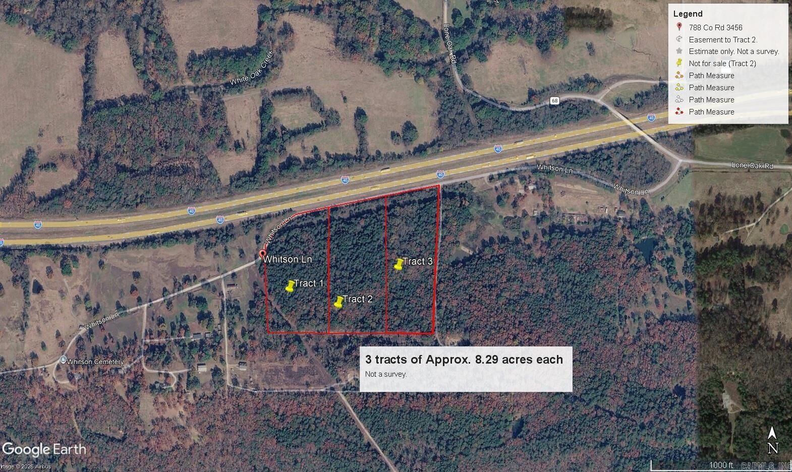 Property Photo:  8.29 Acres Whitson Lane (Tract 1) Tract 1  AR 72949 