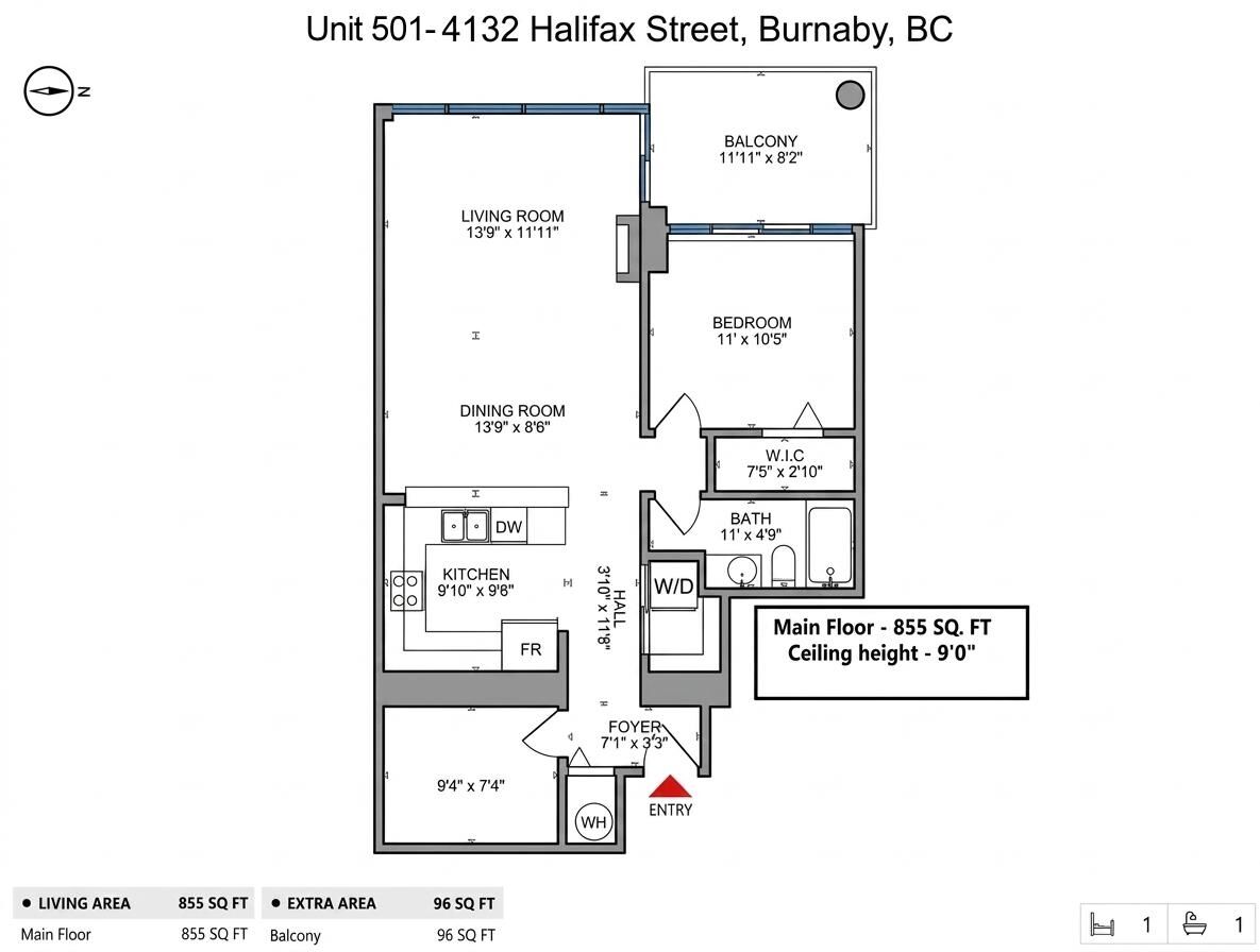 Property Photo:  4132 Halifax Street 501  BC V5C 6V1 