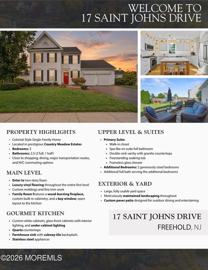 Property Photo: 17 Saint Johns Drive NJ 07728